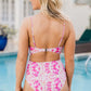 Pink Watercolor One Piece Cut Swimsuit
