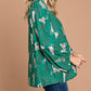 Printed Cheetah Print V Neck Flowy Blouse