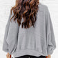 Ultra Loose Dolman Sleeve Quarter Zip Sweatshirt