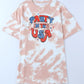 PARTY IN THE USA Graphic Tie Dye Distressed Tee