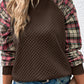 Plaid Raglan Sleeve Sweatshirt