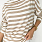 Striped Boat Neck Long Sleeve Top