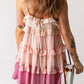Pink Ombre Swiss Dot Ruffled Tiered Mini Dress