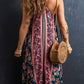 Bohemian Floral Patchwork Print Long Sundress