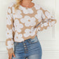 Flower Pattern Cropped Sweater