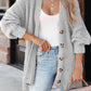 Buttoned Front Drop Shoulder Knitted Cardigan