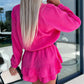 Textured Tiered Ruffled Buttoned Long Sleeve Romper