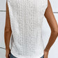 Guipure Lace Crochet Keyhole Back Tank Top