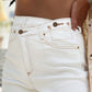 Asymmetric Waist Design Stylish Denim Shorts