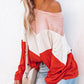Orange Oversized Chevron Knit Top