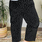 Leopard Printed Drawstring Waist Pocketed Wide Leg Jeans