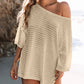 Textured Knit Drop Shoulder Tee
