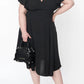 Plus Size Flutter Sleeve V Neck Midi Dress