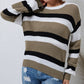 Striped Colorblock Pattern Knit Sweater