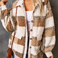 Plaid Pocketed Teddy Jacket
