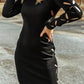 Cut Out Long Sleeve Bodycon Sweater Dress