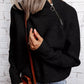 Zip Knitted High Neck Sweater