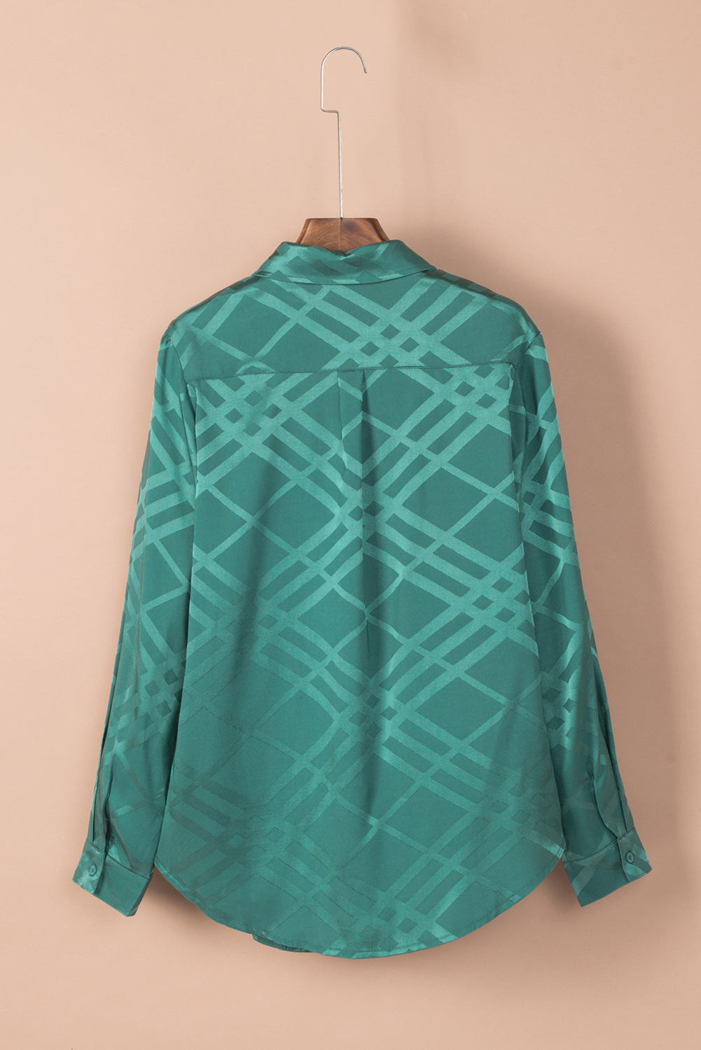 Black Shiny Satin Buttons Shirt