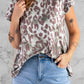 Ruffled Sleeve Leopard Top