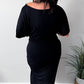 Side Split High Waist Short Sleeve Plus Size Maxi Dress