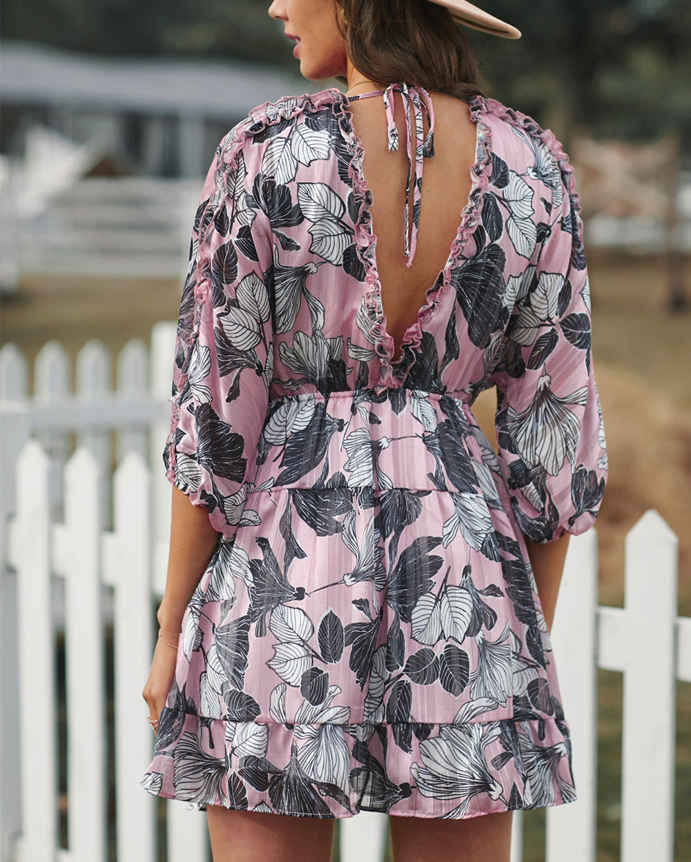 Ruffle Tiered Babydoll Style Mini Dress