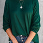 Loose Fit Wide Neck Batwing Sleeves Top