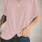 Plain Short Sleeve Twist Tee