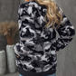 Camo Print Warm Furry Pullover Hoodie