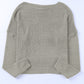 Apricot Solid Drop Shoulder Pullover Sweater