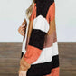 Multicolor Striped Color Block Open Front Cardigan