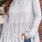 Animal Print Ruffle Babydoll Blouse
