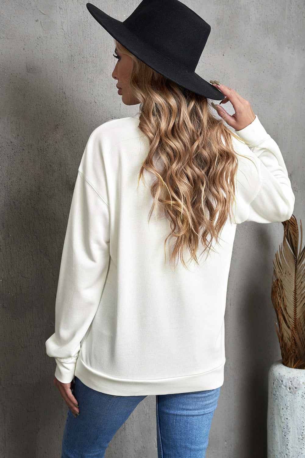 Letter Pumpkin Print Sweatshirt