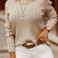 Crewneck Cutout Knit Sweater