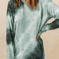 Ombre Gray Tie-dye Long Sleeve Top