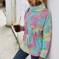 Autumn and winter high neck tie-dye sweater
