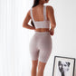 SEAMLESS RIBBED SPORTS BRA- IRIS