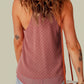 Contrast V Neckline Swiss Dot Tank Top