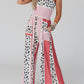 Leopard Color Block Mix Print Pocketed Jumpsuit