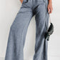 Wash Smocked Waistband Wide Leg Pants