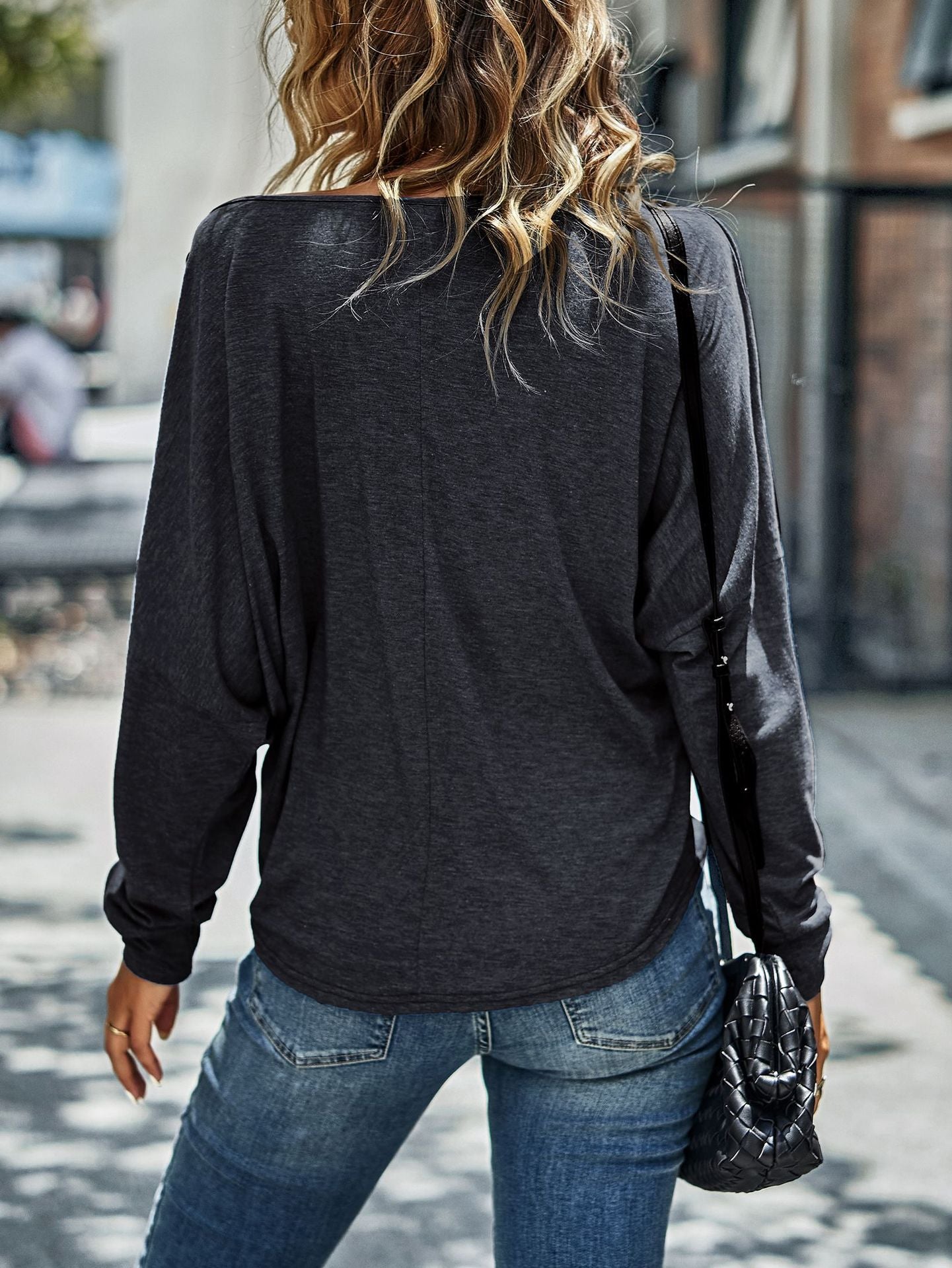 Knitted high stretch warm winter fashion casual blouse