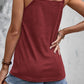 Dual Straps Notched Neck Knit Tank Top