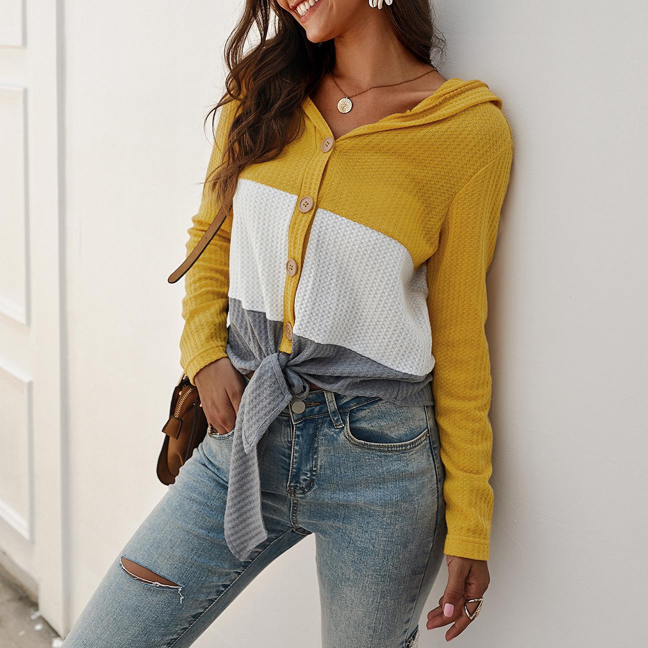 Fall/Winter V-neck knitted sweater for women