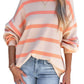 Striped Drop Shoulder Pullover Sweatshirt