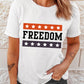 White FREEDOM Patriotor Fashion Graphic Tee
