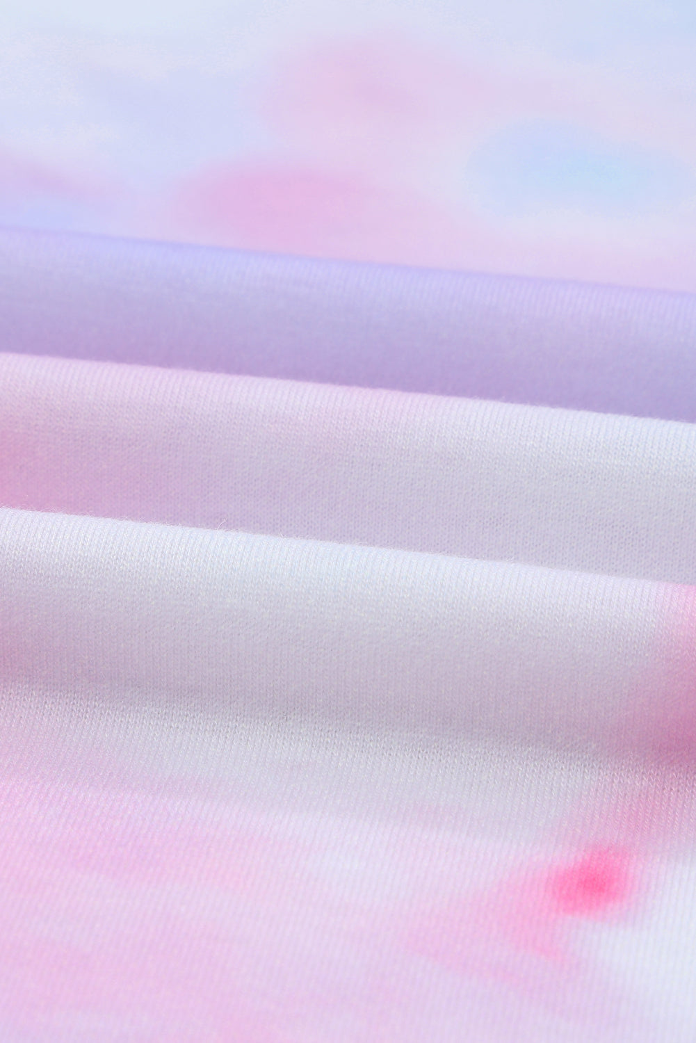 Leopard Sleeve Contrast V Neck Tie-dye Tee