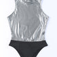 Glitter High Neck Sleeveless Bodysuit