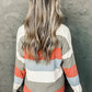 Color Block Ribbed Long Sleeve Top with Pocket