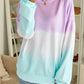 Color Block Tie Dye Pullover Sweatshirt