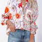 Floral Patchwork Buttoned Shirt with Pocket