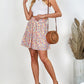 Floral Print Elastic Waist Skirt
